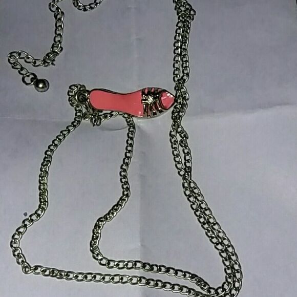 Pink High heel 👠 charm necklace & bracelet - Picture 2 of 5